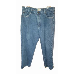 L.L.Bean Flannel Lined Blue Jeans 100% cotton 40x29 Big and Tall Size